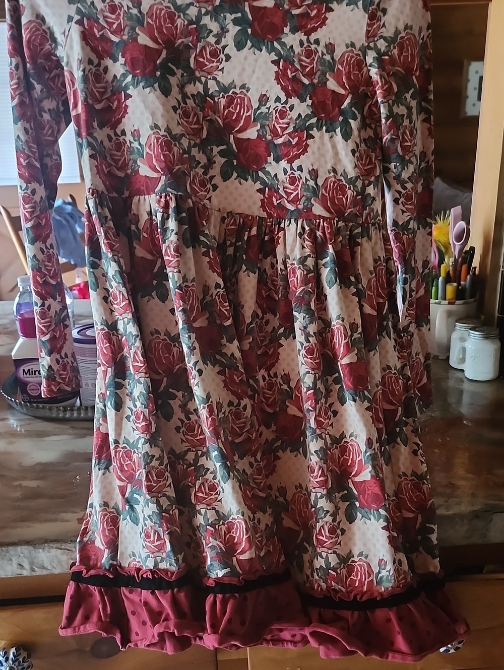 Matilda Jane Red Rose Floral Long Sleeve Girls Dress